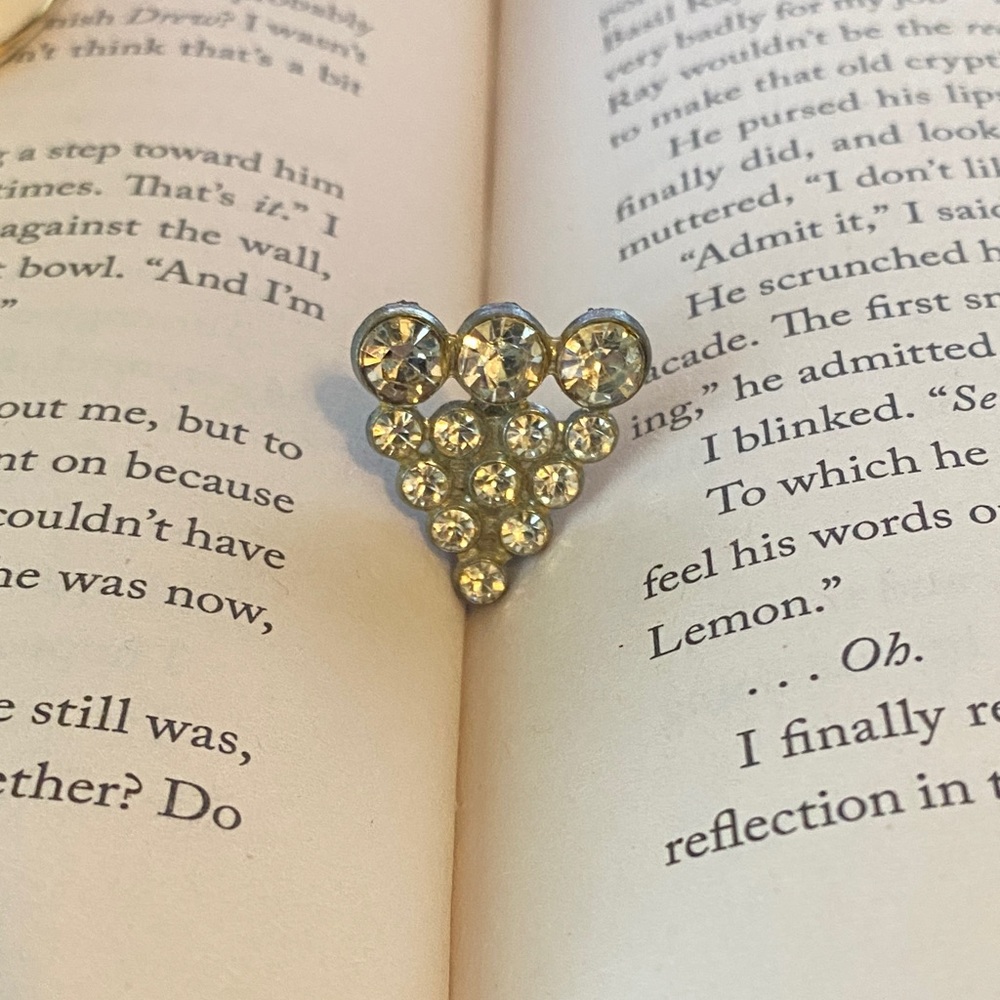 Silver Grape Crystal Brooch - Picture 2 of 6